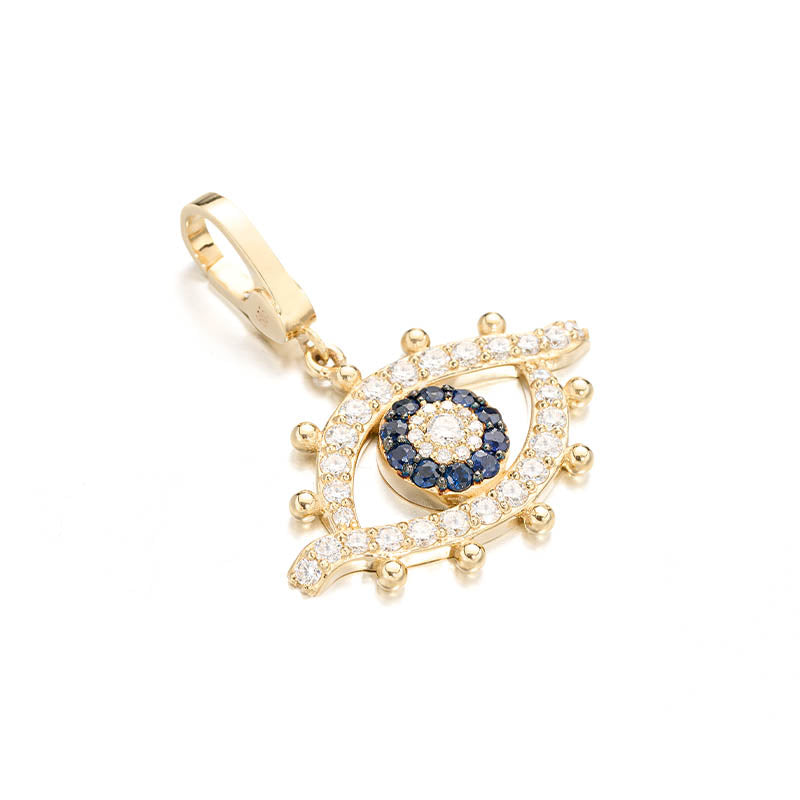 Knar Signature Yellow Gold, Blue Sapphire & Diamond Eye Charm