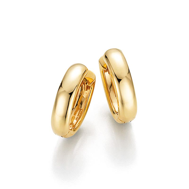 Knar Signature Yellow Gold Oval Hoop Earrings