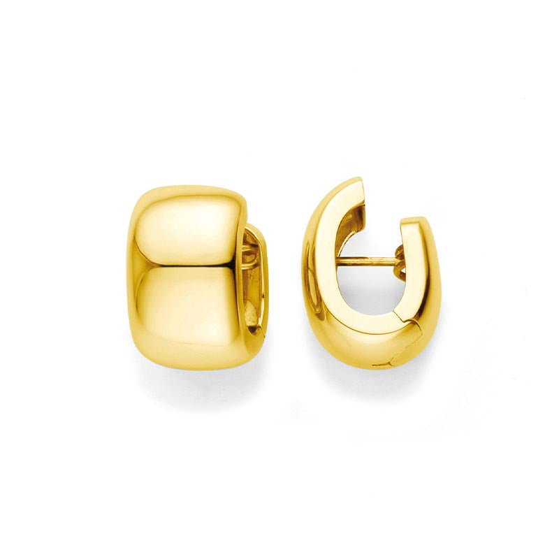 Knar Signature Yellow Gold Wide Hoop Earrings