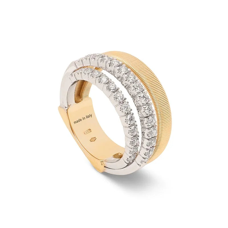 Marco Bicego Masai Yellow Gold & Diamond 4-Strand Coli Ring