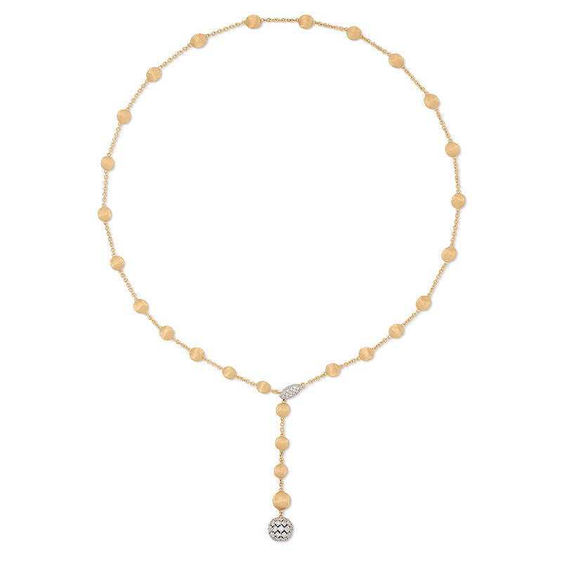 Marco Bicego Africa Alta Yellow Gold & Diamond Lariat Necklace