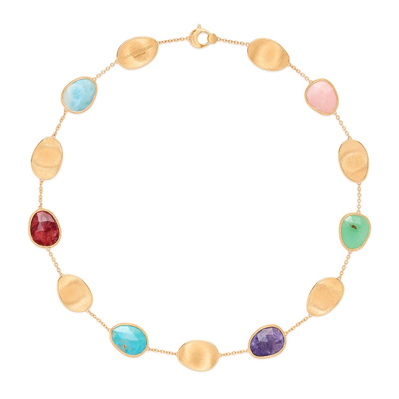 Marco Bicego Lunaria Colour Yellow Gold Mixed Gemstone Necklace