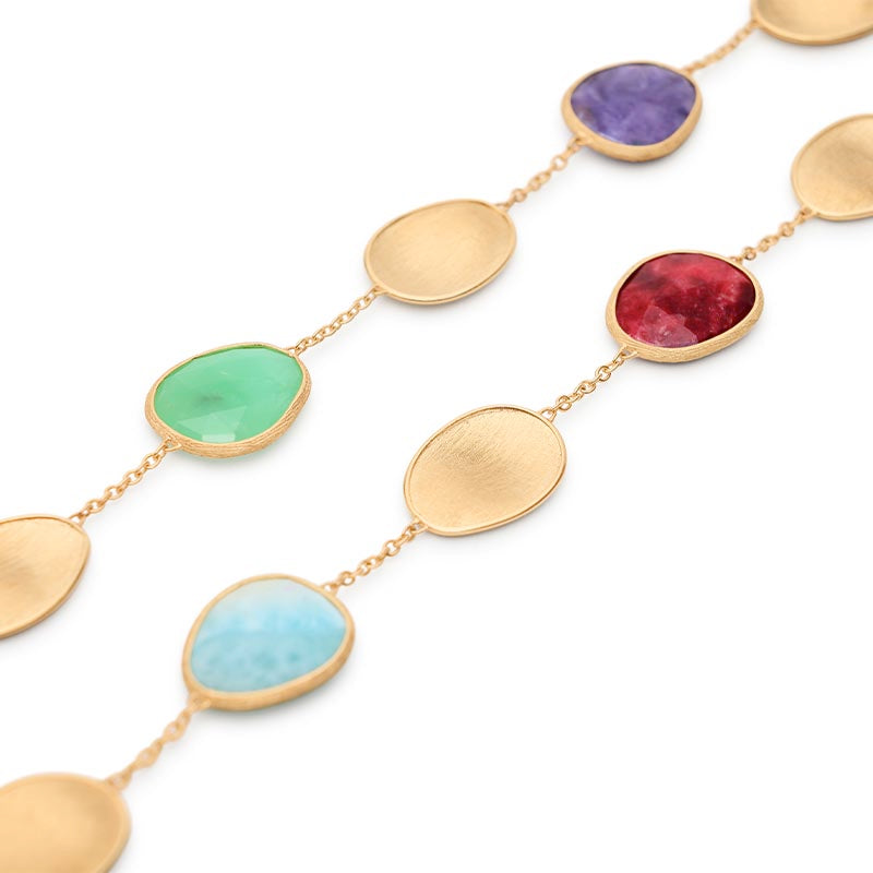 Marco Bicego Lunaria Colour Yellow Gold Mixed Gemstone Necklace