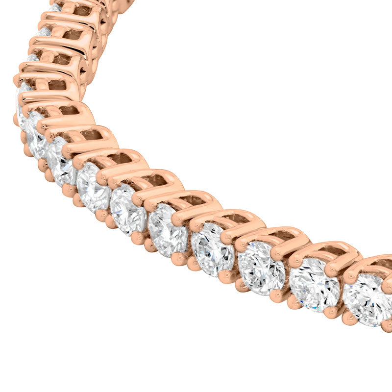 Mémoire Rose Gold 4-Prong Diamond Line Bracelet