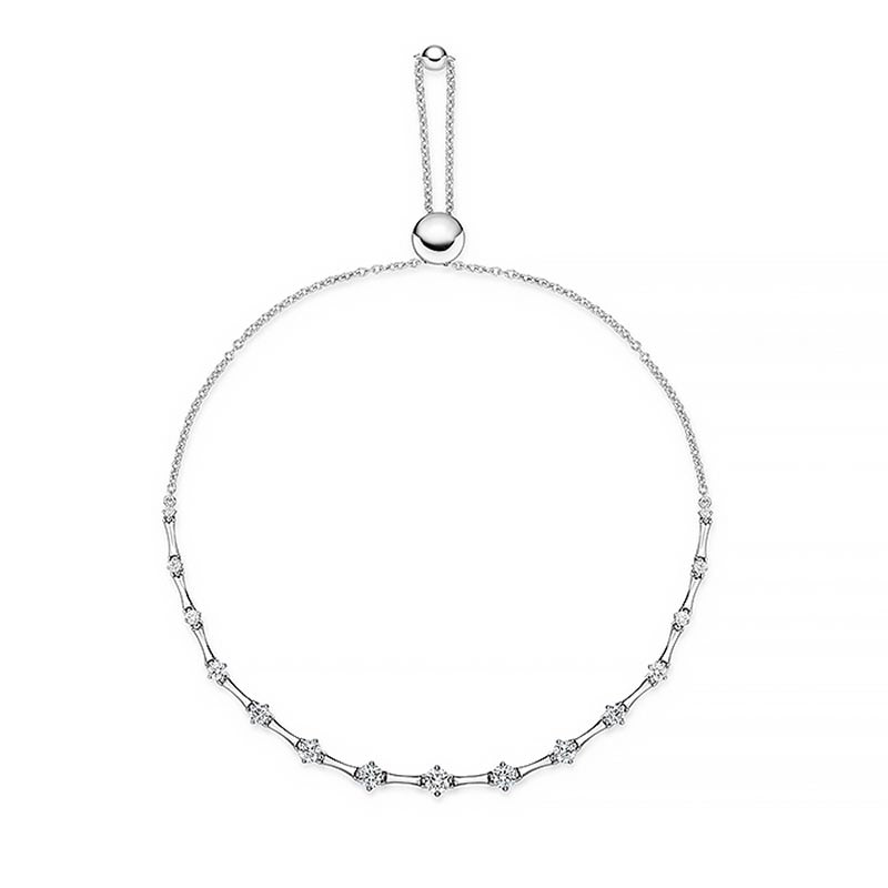 Mémoire Cadence Bolo White Gold Diamond Bracelet