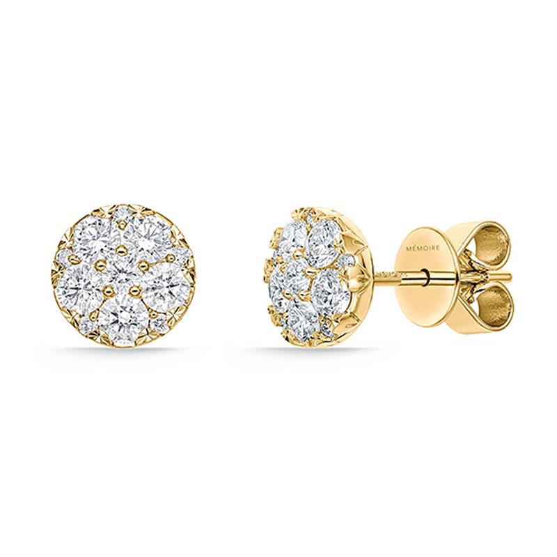 Mémoire Harmony Yellow Gold Diamond Earrings