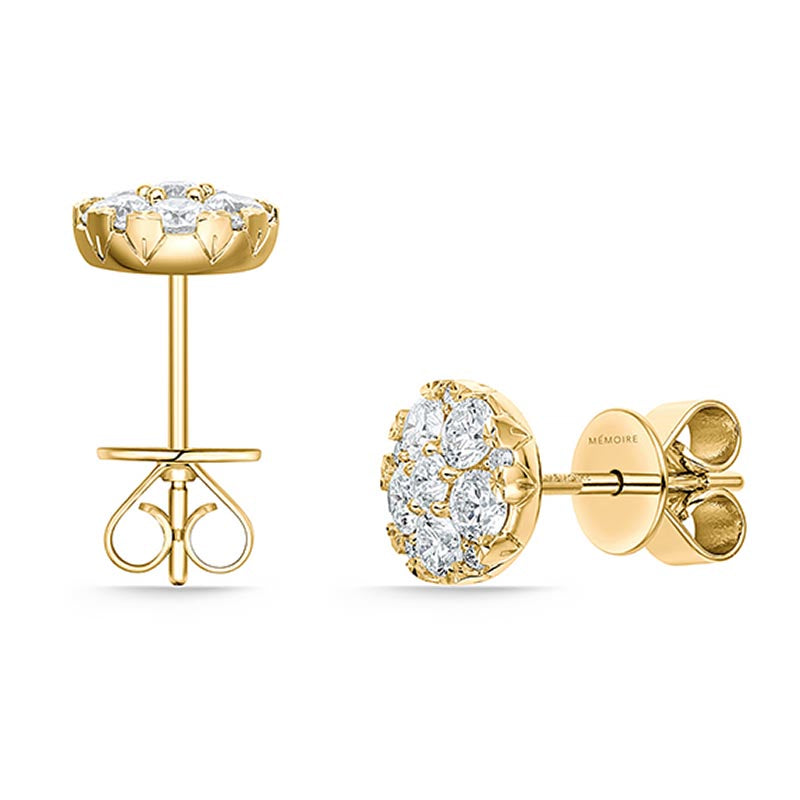 Mémoire Harmony Yellow Gold Diamond Earrings