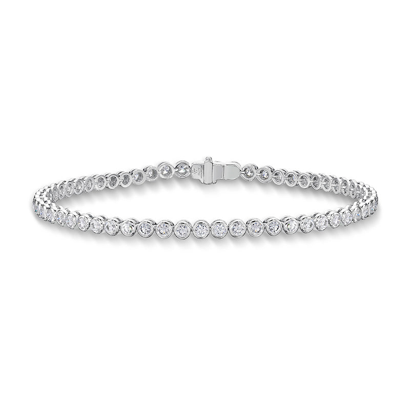 Mémoire White Gold Bezel Set Diamond Line Bracelet