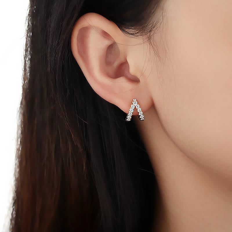 Mémoire White Gold Odessa V Diamond Hoop Earrings