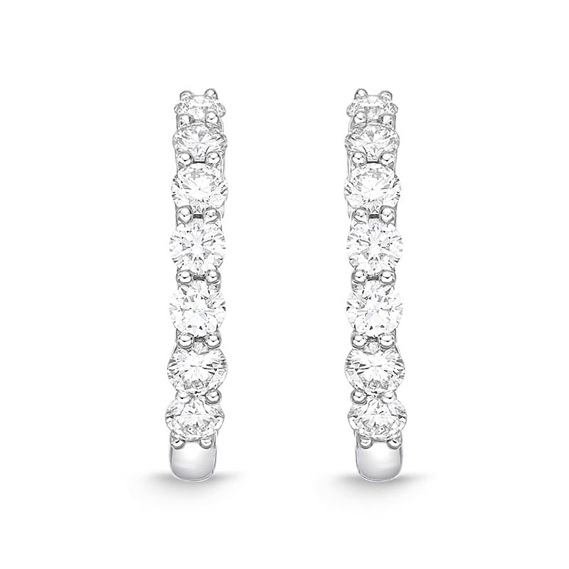 Mémoire White Gold Hoop Earrings