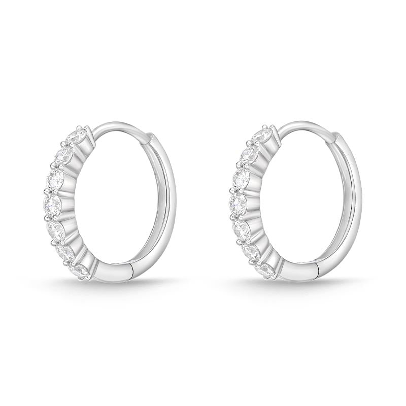 Mémoire White Gold Hoop Earrings