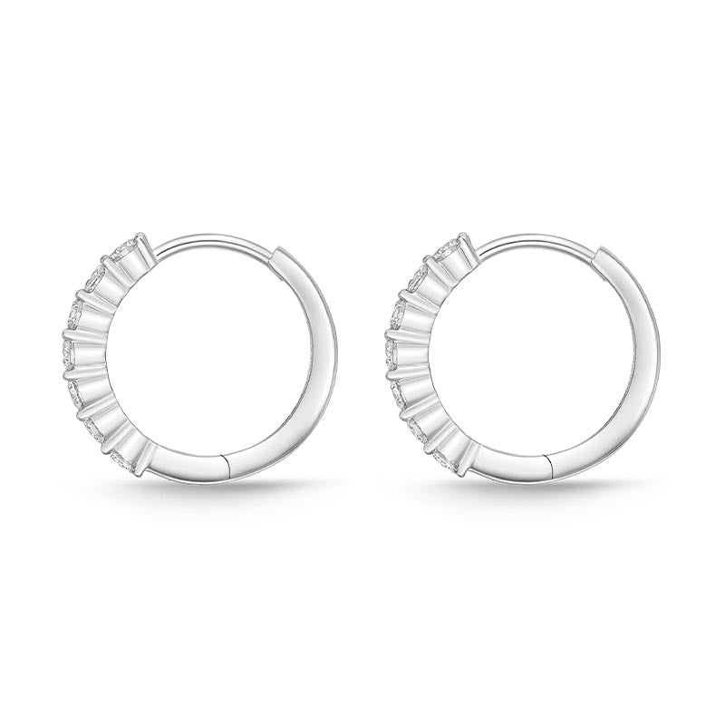 Mémoire White Gold Hoop Earrings