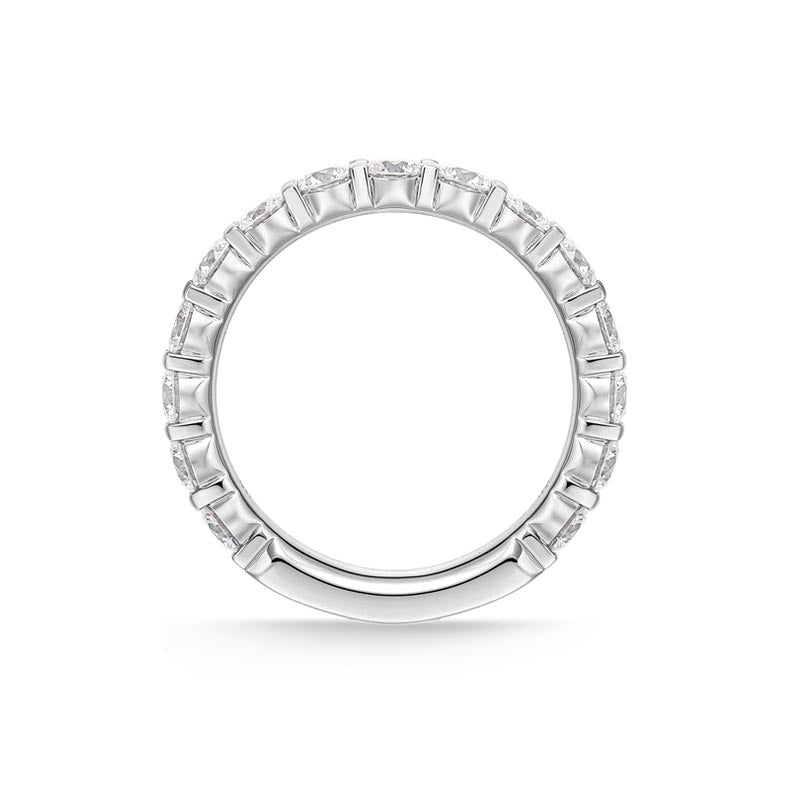 Mémoire Petite Prong 3/4 Around White Gold Diamond Band