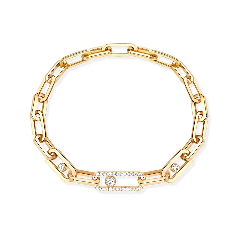 Messika Move Link Yellow Gold Diamond Bracelet