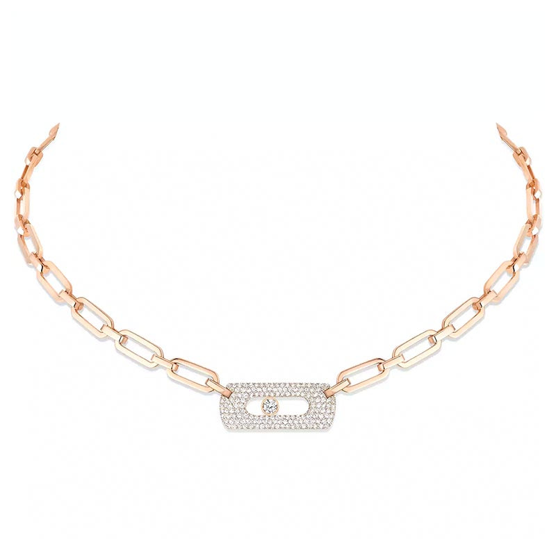 Messika My Move Rose Gold Diamond Necklace1