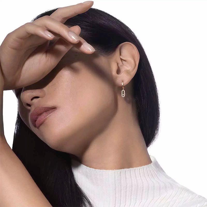 Messika Move Uno Yellow Gold Hoop Earrings