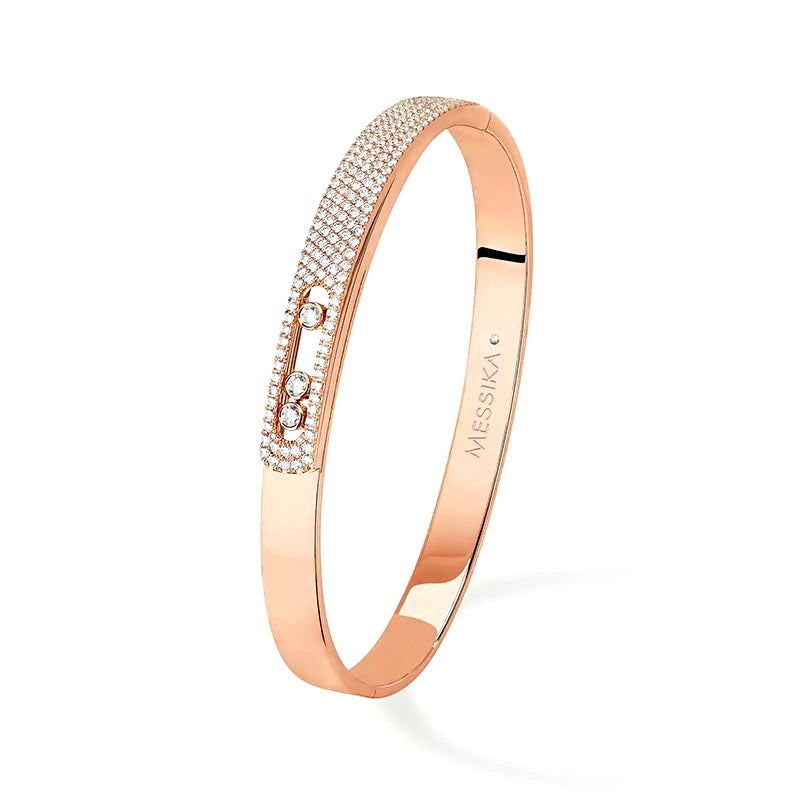 Messika Move Noa Semi Pavé Rose Gold Diamond Bangle