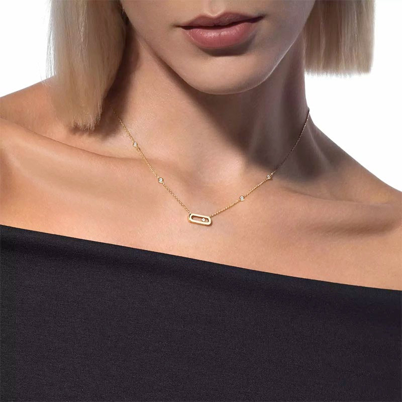 Messika Move Uno Yellow Gold Necklace