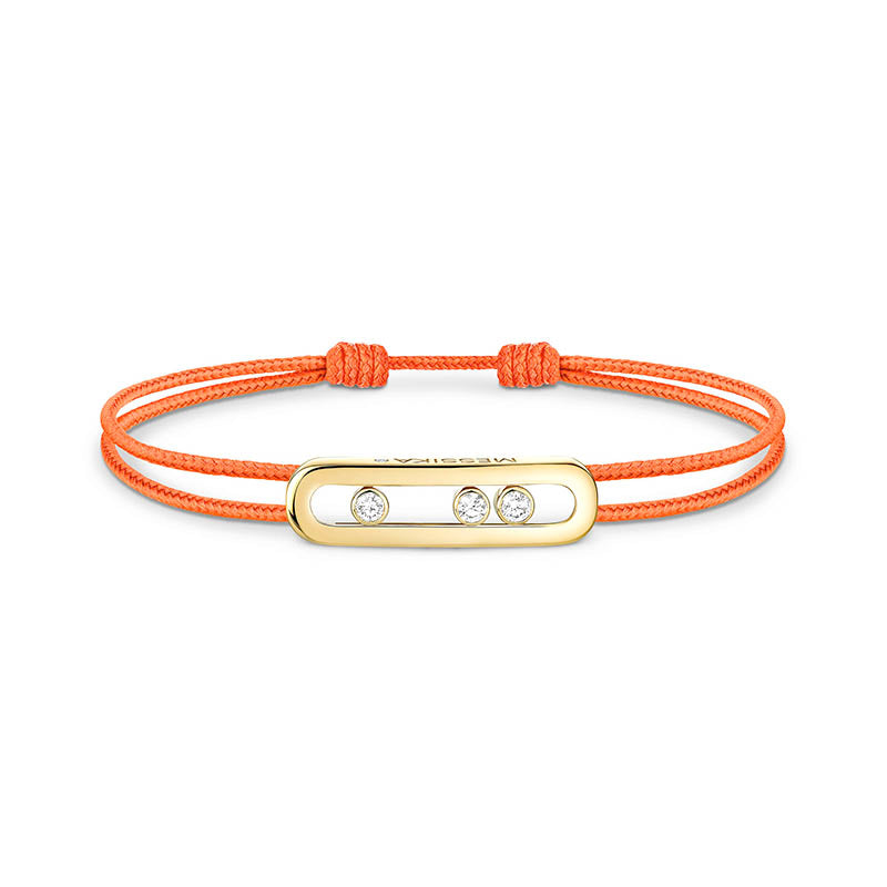 Messika Care(s) Yellow Gold Orange Cord Diamond Bracelet