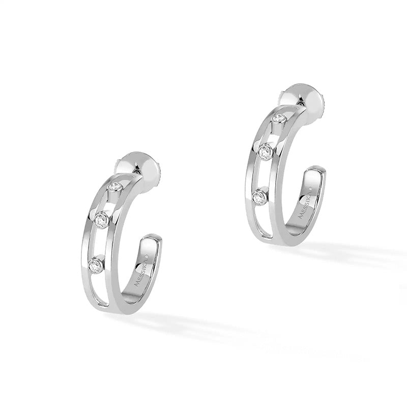 Messika Move White Gold Hoop Earrings