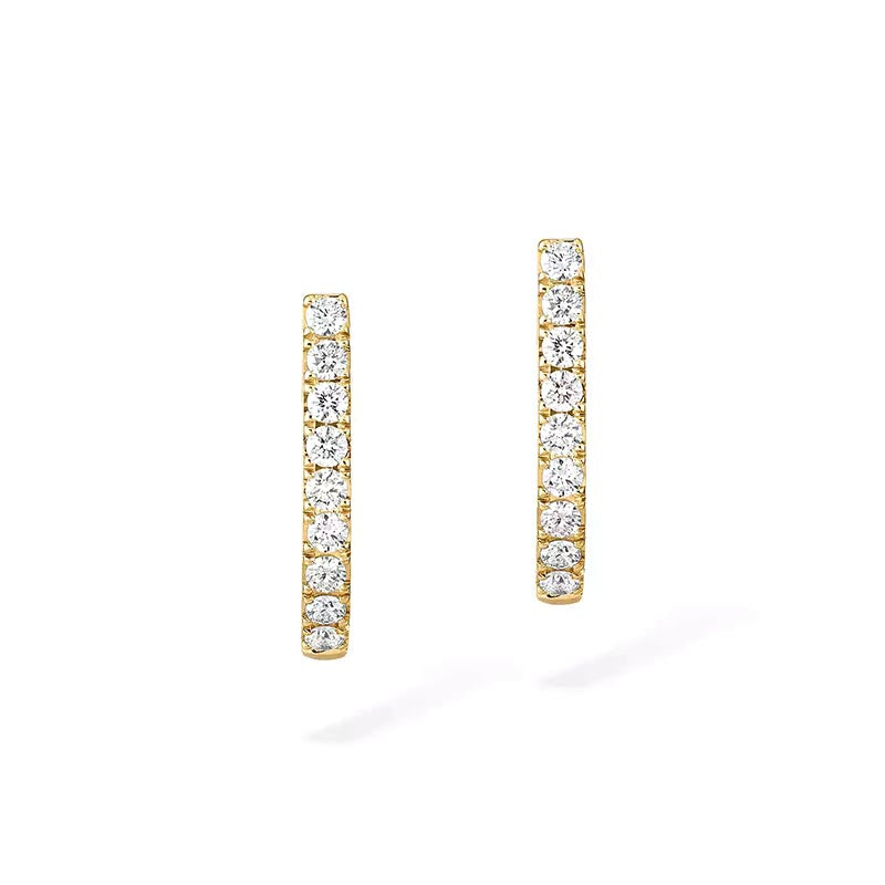 Messika Gatsby Yellow Gold XS Diamond Hoop Earrings