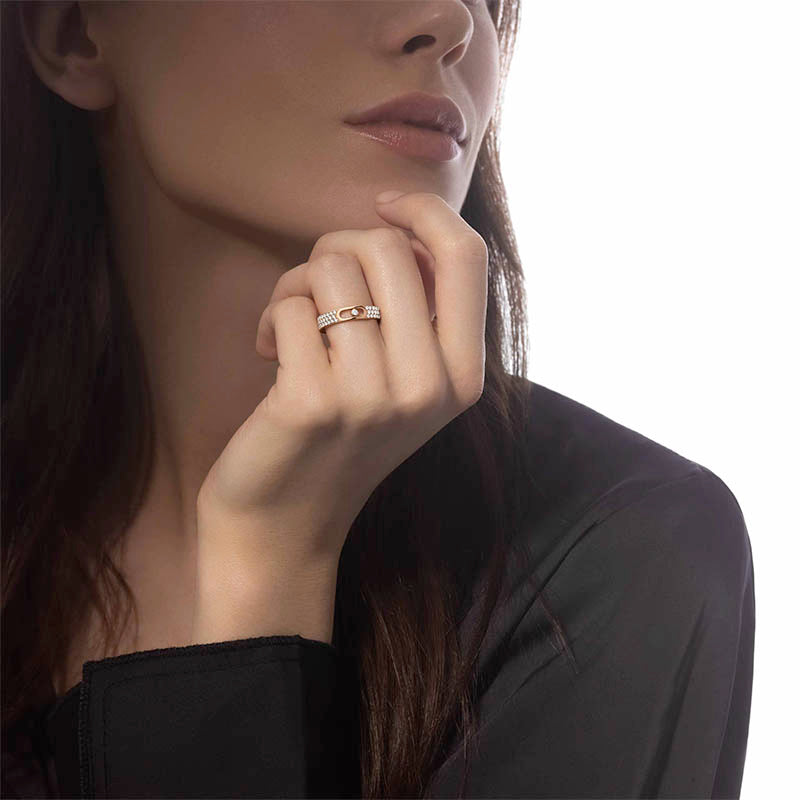 Messika Joaillerie Pavé Rose Gold Wedding Ring