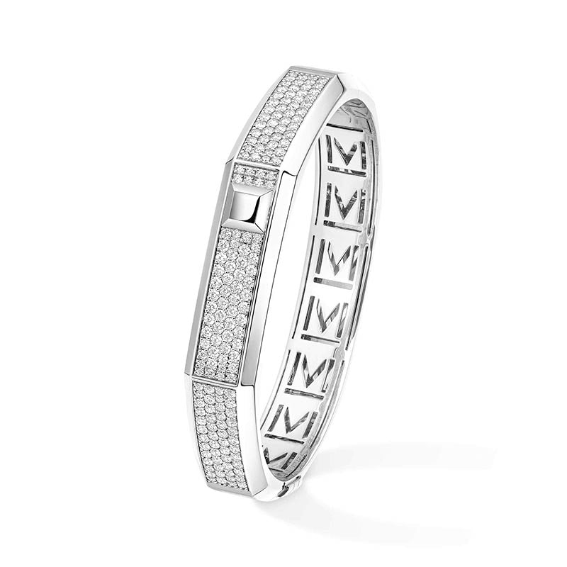 Messika Moderniste Pavé White Gold LM 8mm Diamond Bracelet