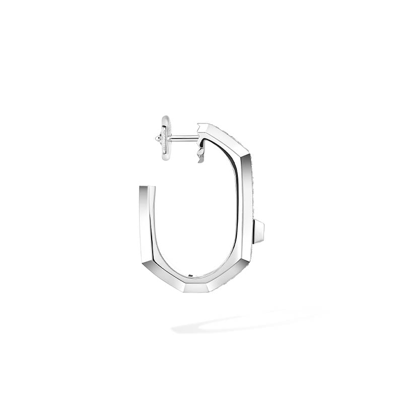 Messika Moderniste Single Pavé White Gold Hoop MM Earring