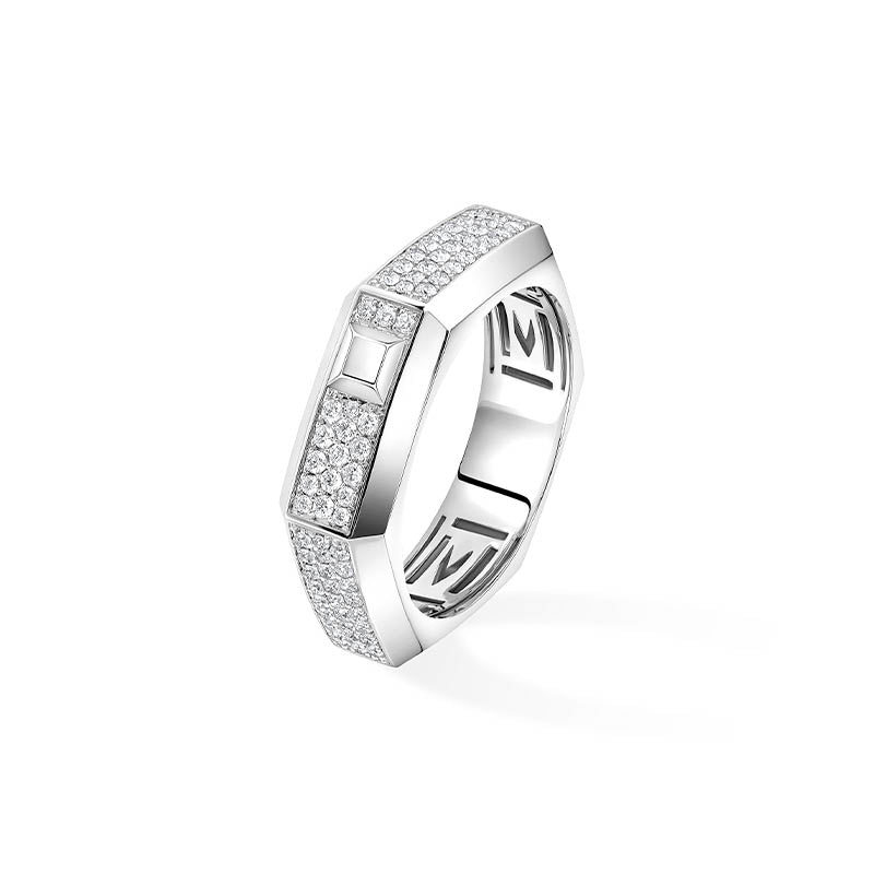 Messika Moderniste White Gold MM Diamond Pavé Ring