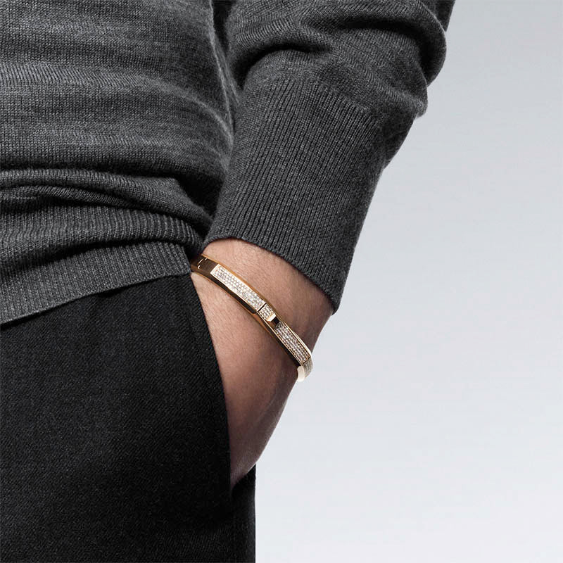 Messika Moderniste Yellow Gold 8mm Diamond Pavé Bracelet