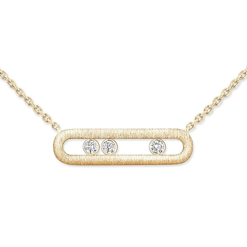 Messika Move Classic Ciselé Yellow Gold Diamond Pendant