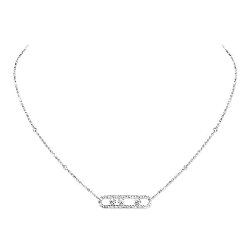 Messika Move Classic Pavé White Gold Diamond Necklace
