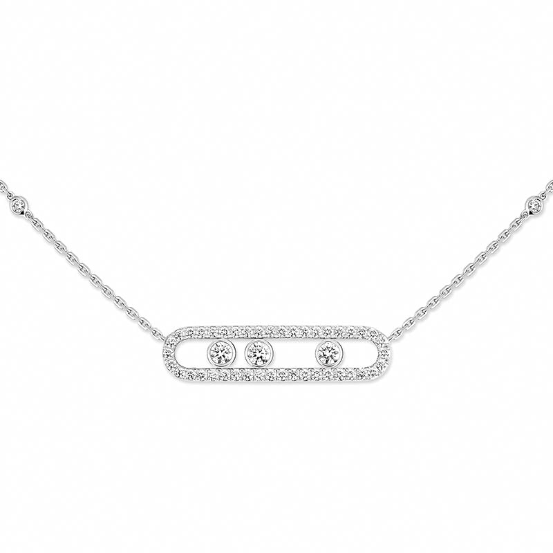 Messika Move Classic Pavé White Gold Diamond Necklace