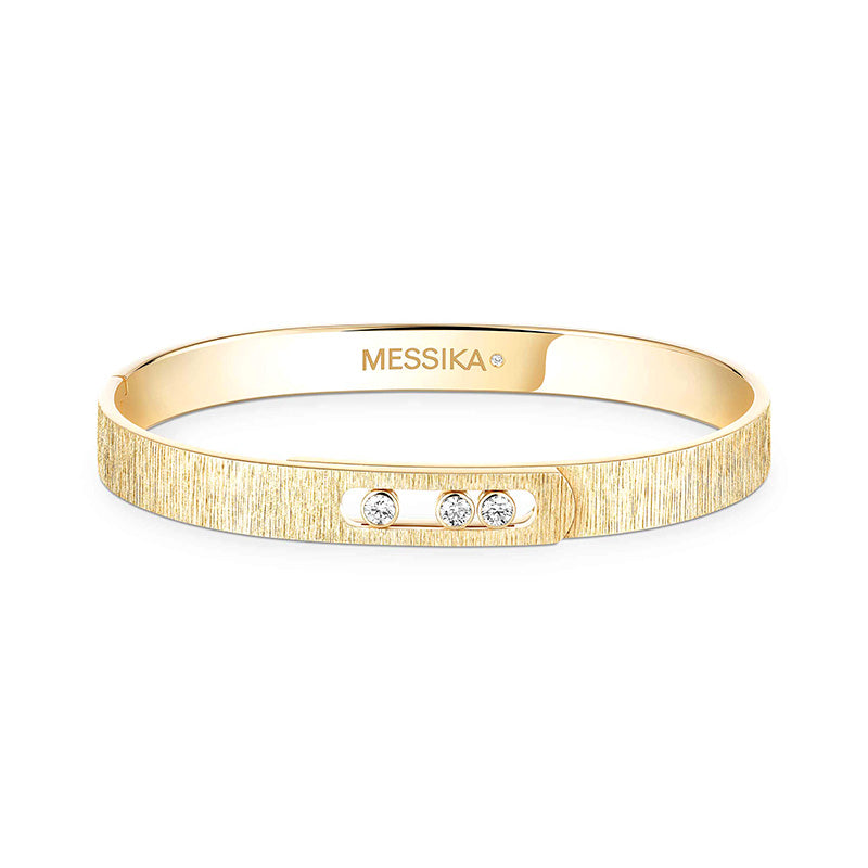 Messika Move Noa Ciselé Yellow Gold Bangle