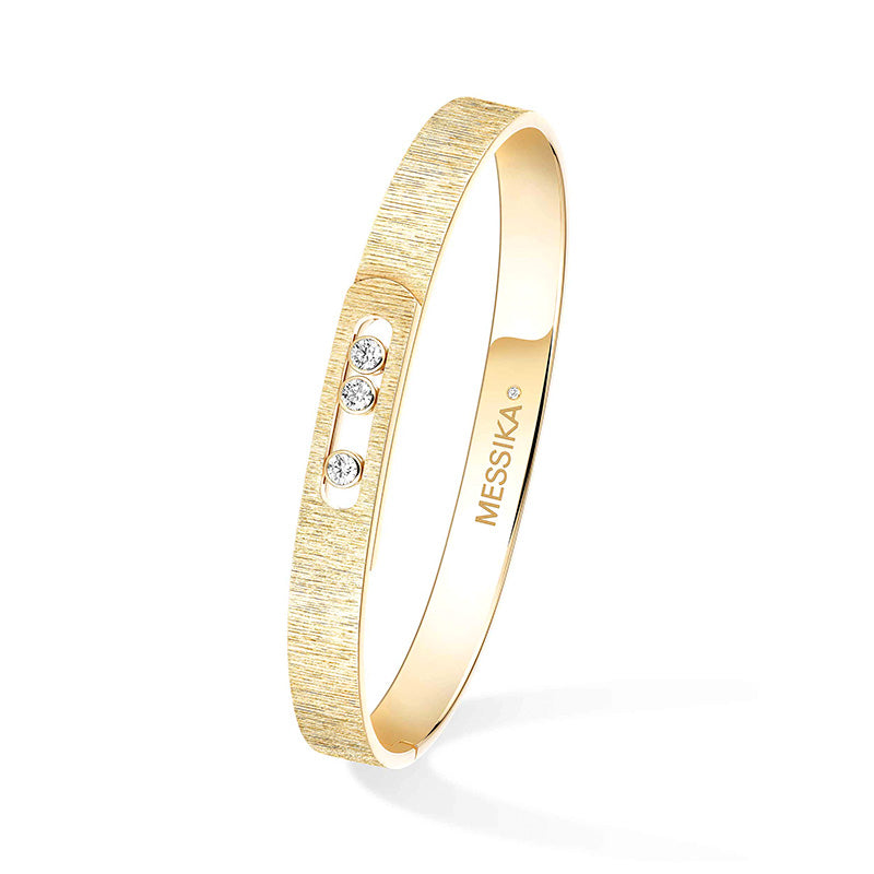 Messika Move Noa Ciselé Yellow Gold Bangle