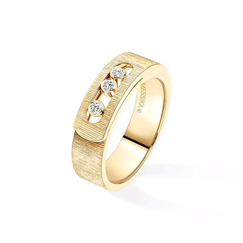 Messika Move Noa Ciselé Yellow Gold Diamond Ring