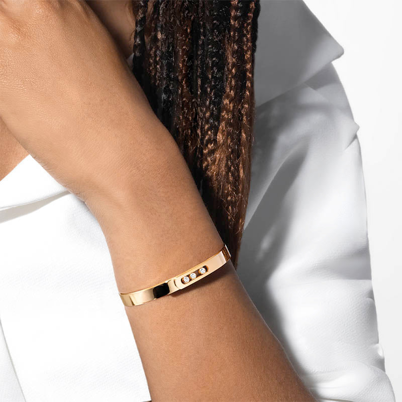 Messika Move Noa Yellow Gold Diamond Bangle