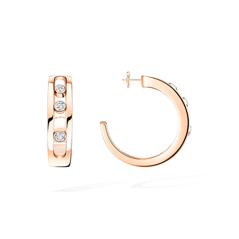 Messika Move Rose Gold Hoop Earrings