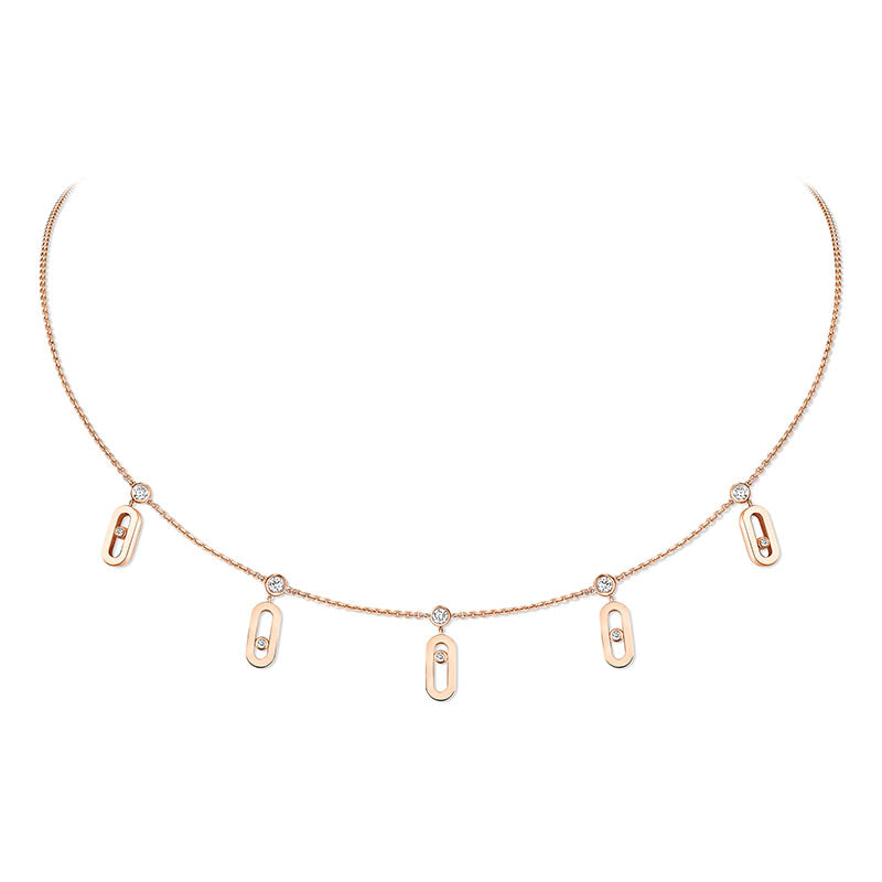 Messika Move Uno Rose Gold Drop Pendant Choker