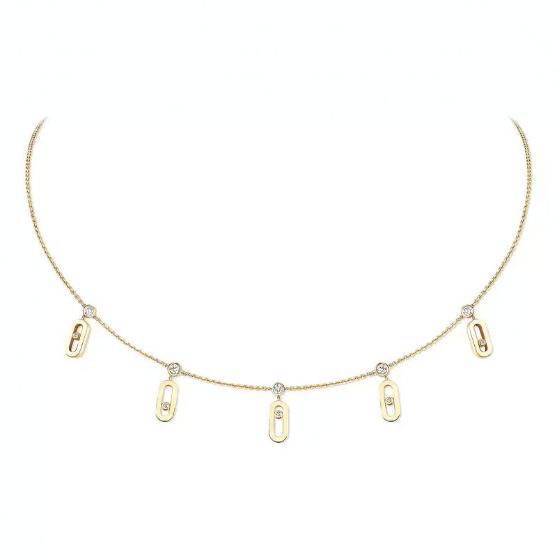 Messika Move Uno Yellow Gold Drop Pendant Choker