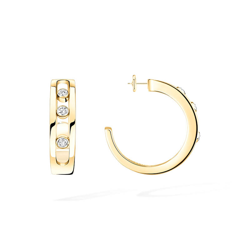 Messika Move Yellow Gold Hoop Earrings