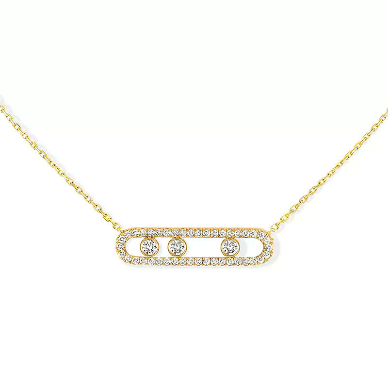 Messika Move Classic Pavé Yellow Gold Diamond Necklace