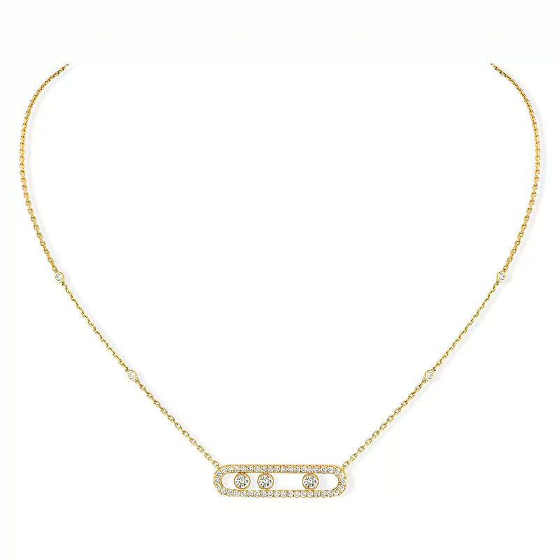 Messika Move Classic Pavé Yellow Gold Diamond Necklace