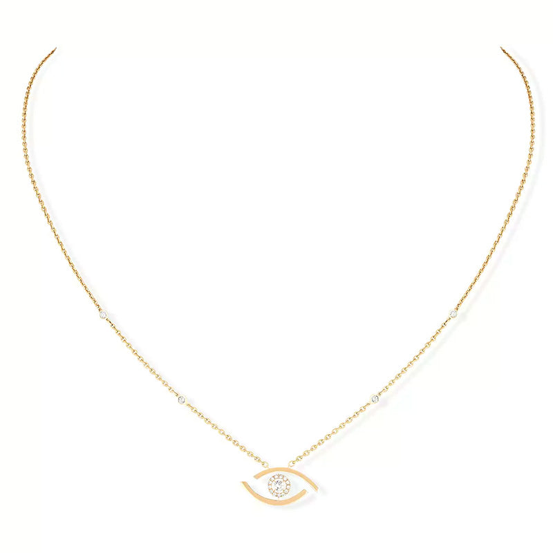 Messika Lucky Eye Yellow Gold Diamond Necklace