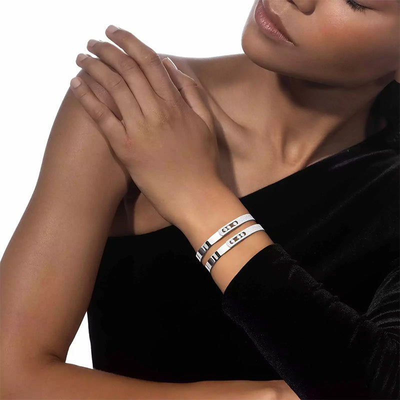 Messika Move Noa Semi Pavé White Gold Diamond Bangle