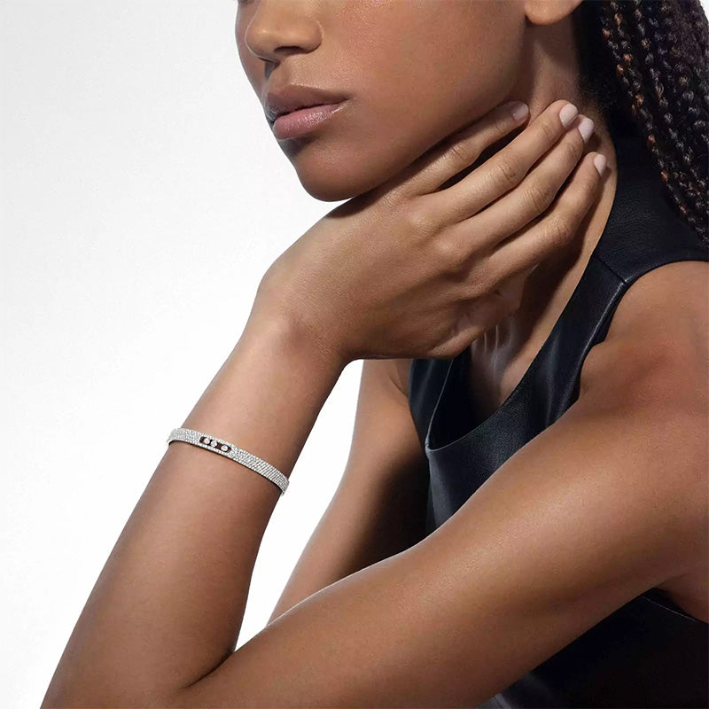 Messika Move Noa Full Pavé White Gold Diamond Bangle
