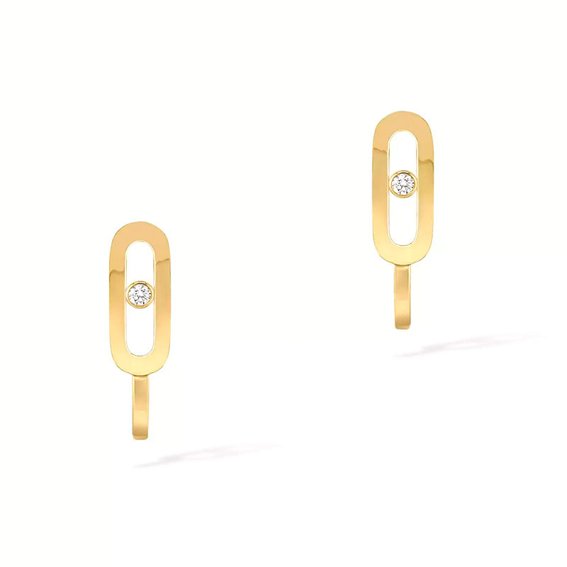 Messika Move Uno Yellow Gold Mini Hoop Earrings