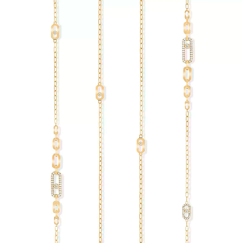 Messika Move Uno Yellow Gold Long Necklace