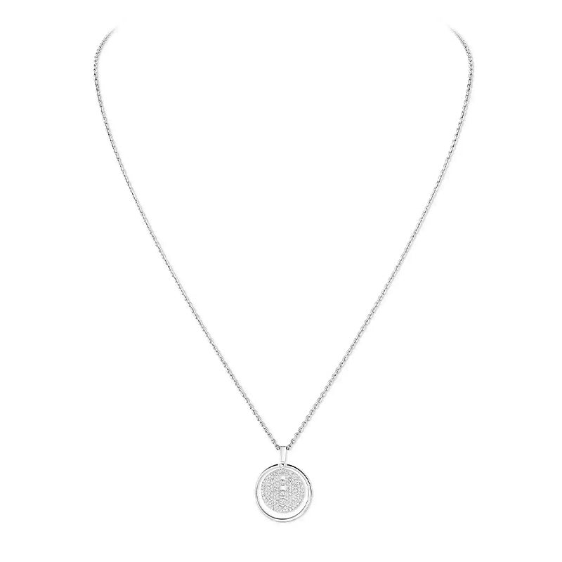 Messika Lucky Move White Gold MM Pavé Diamond Necklace