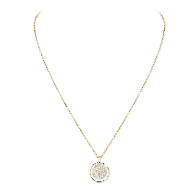 Messika Lucky Move Yellow Gold MM Pavé Diamond Necklace